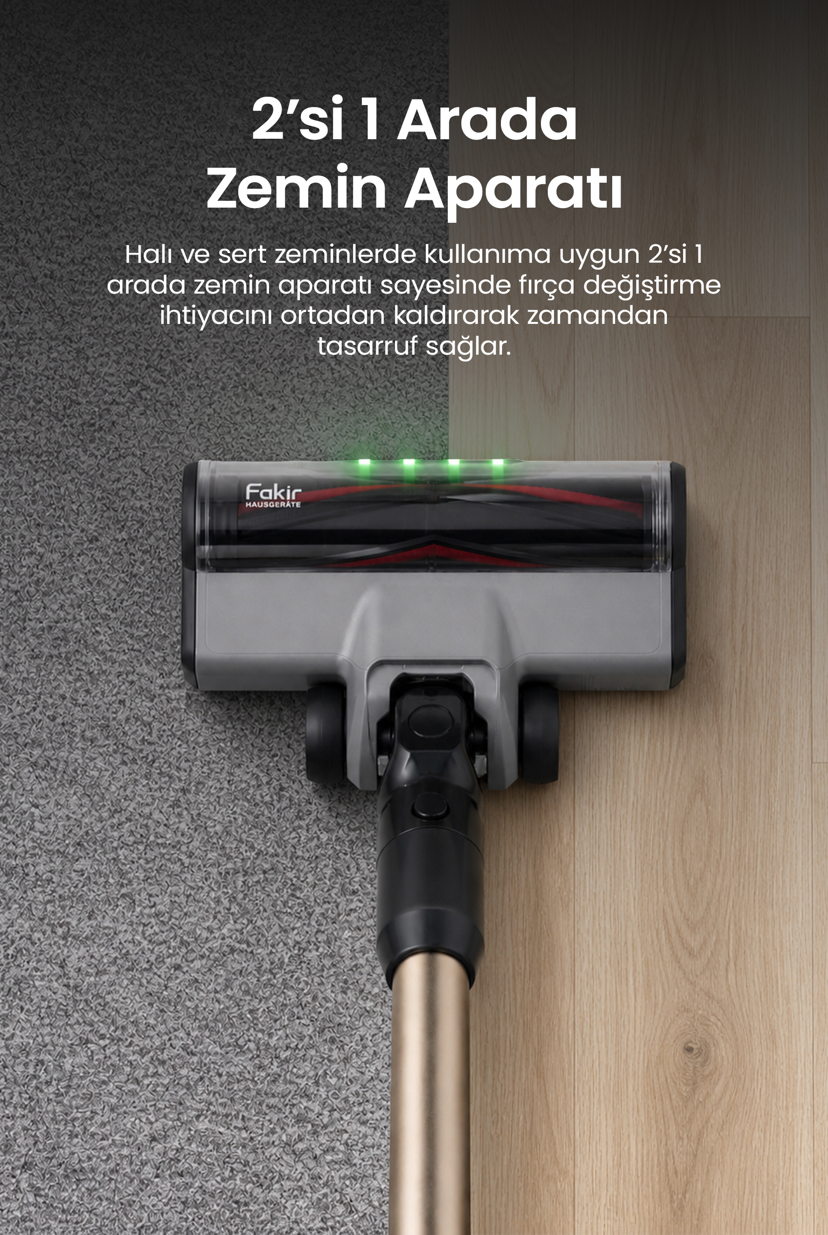01 Fakir Flexion 7040 Şarjlı Dikey Süpürge - Görsel 3