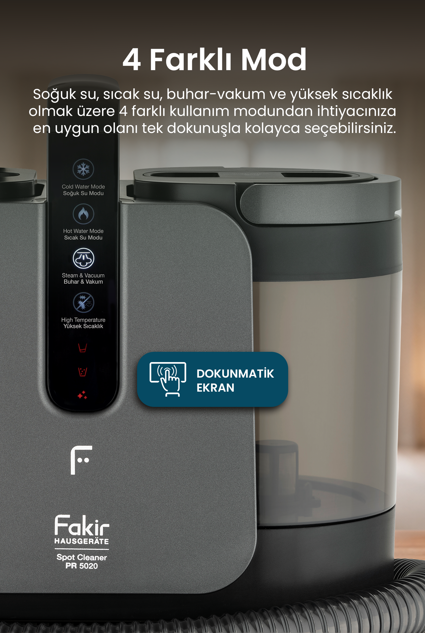 04 Fakir Spot Cleaner PR 5020 Buhar & Leke Temizleyici - Görsel 4